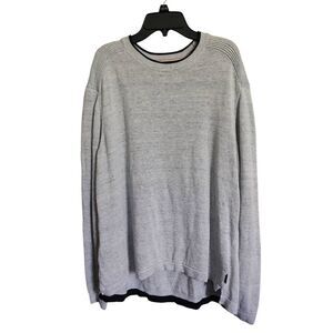 Ted Baker Men’s Size 5 XL Grey Linen Blend Pullover Sweater Crewneck